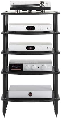 Pangea Audio Vulcan Five Shelf Audio Rack, Media Stand, and Components Cabine...