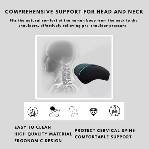 Car Headrest Neck Pillow Support Memory Foam Ergonomic Design Accessory for D...