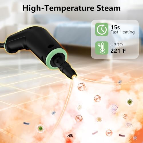 Steam Cleaner, Portable Steamer for Cleaning with 16pcs Accessories, 6-Level ...