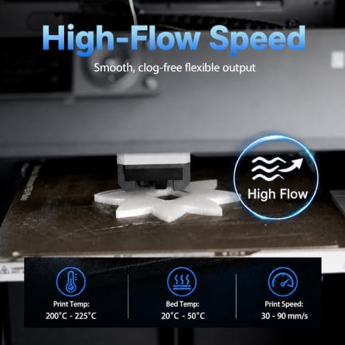 Siraya Tech Flex TPU 85A 3D Printer Filament, ISO 10993 Tested, White, 1kg