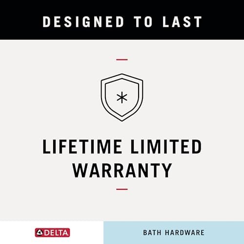 delta 4-piece matte black bathroom set towel rack, view 9