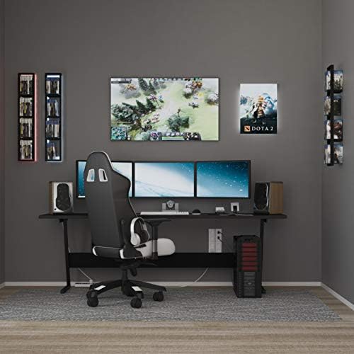 You Have Space Black Floating Shelves for Wall, 34 Inch Video Games CD DVD St...