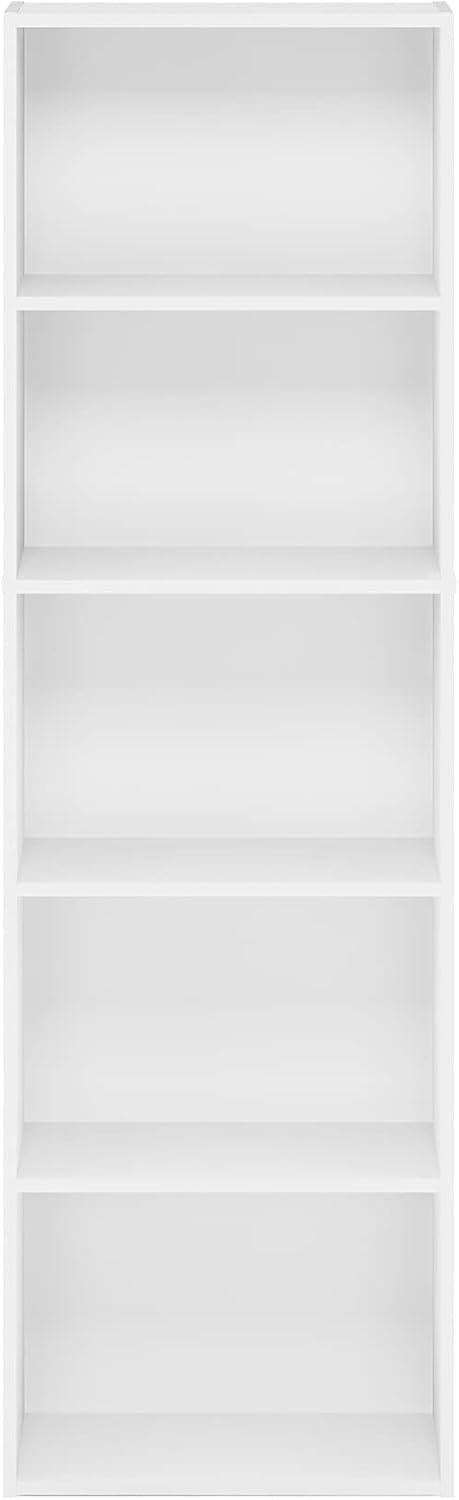 Furinno LUDER Book Shelf, 5-Tier Bookshelf, Bookcase with Open Shelves, 9.4 x...