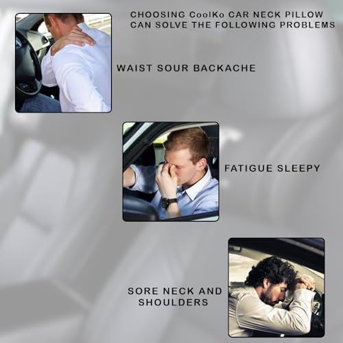 Car Headrest Neck Pillow Support Memory Foam Ergonomic Design Accessory for D...