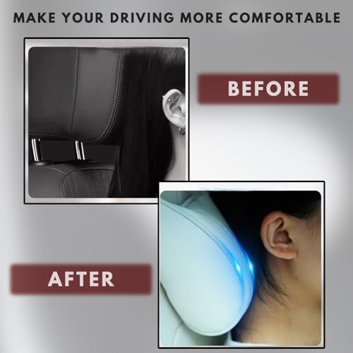 Car Headrest Neck Pillow Support Memory Foam Ergonomic Design Accessory for D...