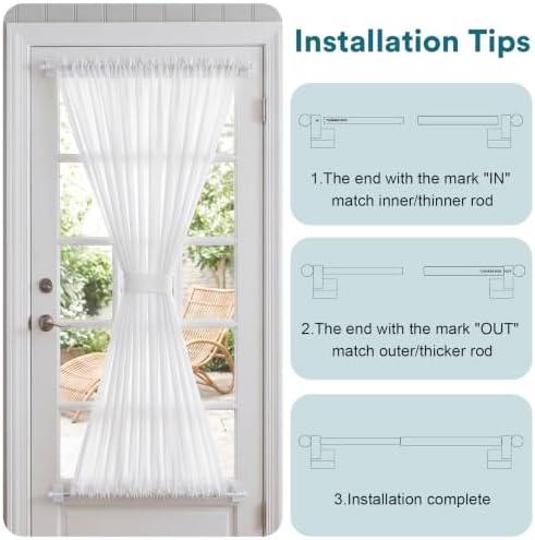 Turquoize 2 Pack Magnetic Curtain Rods for Metal Doors, 16-28", White | No Drilling Required, Strong Magnetic Hold, Easy Remove and Reposition, Fits Steel Doors, Washers, Dryers & Cabinets