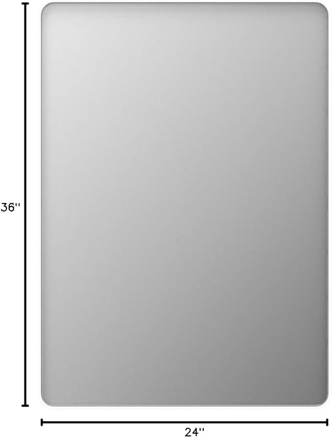 LOAAO 24x36 Inch White Metal Framed Bathroom Mirror - Image 8