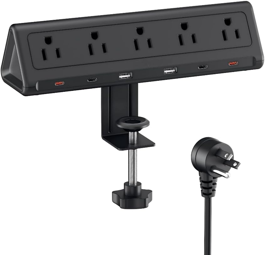 anntane desk clamp power strip usbc, 40w fast, main product view