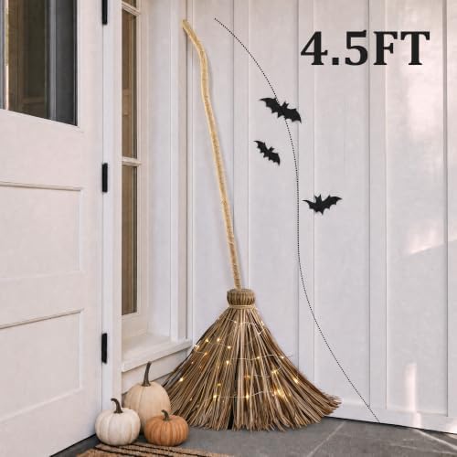 Halloween Decorations โ 4.5FT Light Up Witch Broom