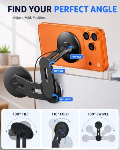 Magnetic Phone Mount for Laptop๏ผTesla,15W Wireless for Magsafe Charger