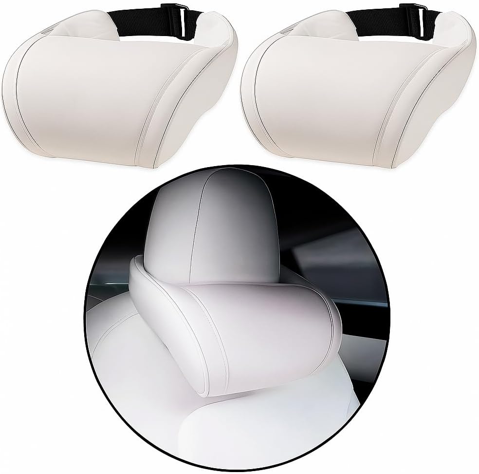 Car Headrest Neck Pillow Support Memory Foam Ergonomic Design Accessory for D...