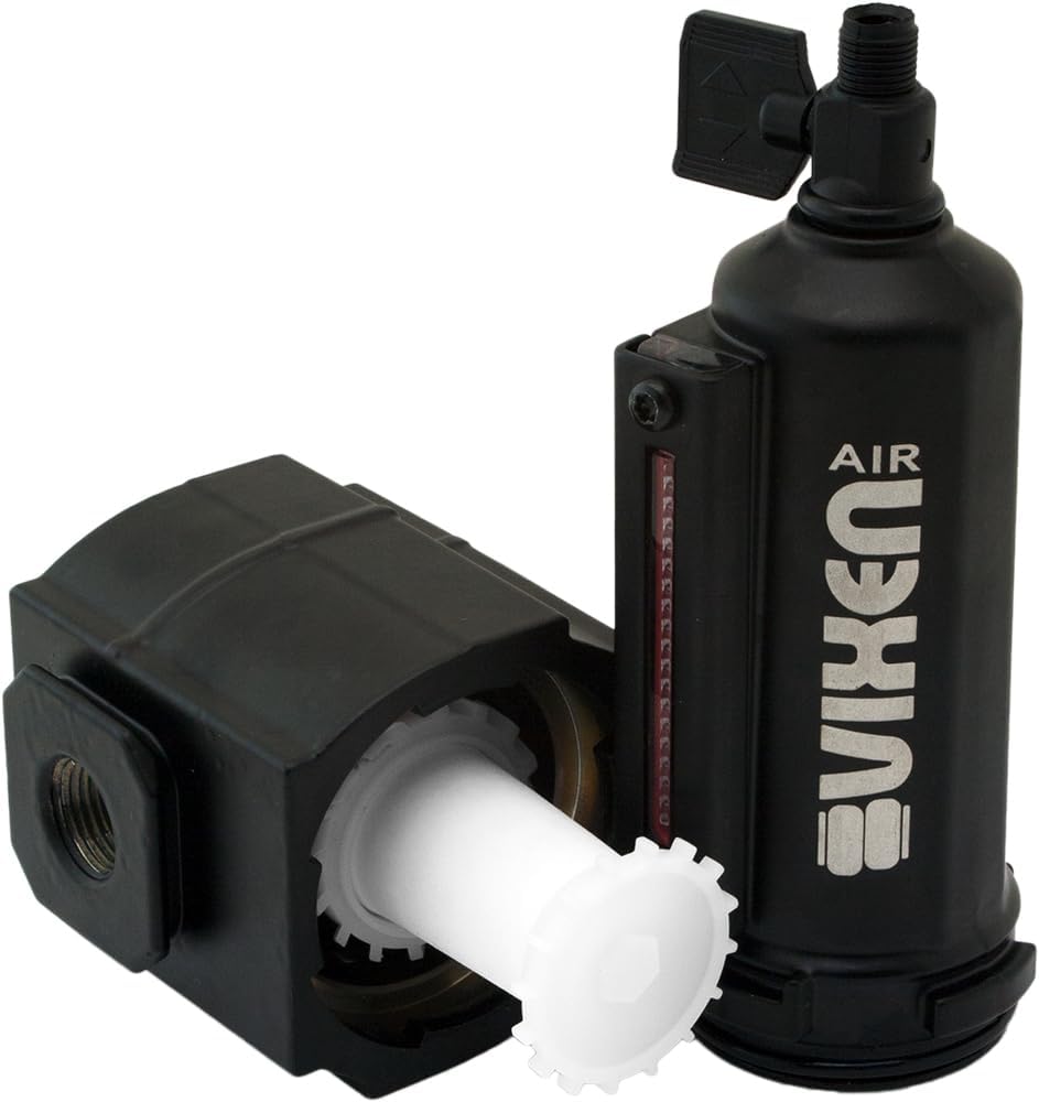 Vixen Air 3/8" NPT in-line Aluminum Air Filter (Water Trap/Separator) fo...