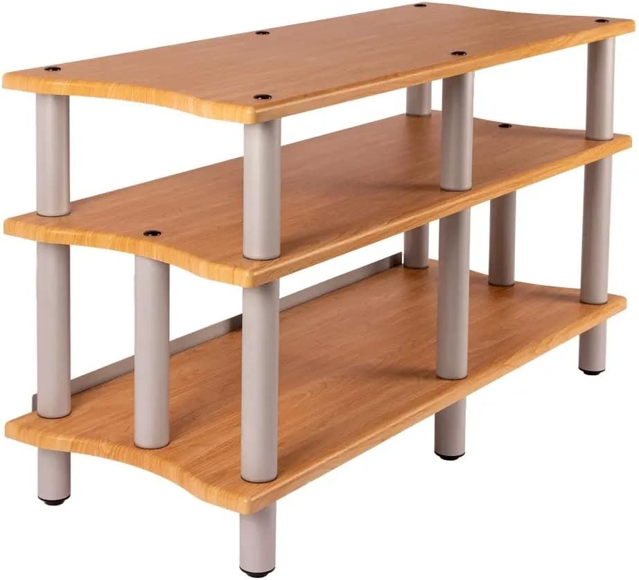 Monolith Double-Wide XL 3-Tier AV Stand - 300 lbs Weight Capacity Per Shelf, ...