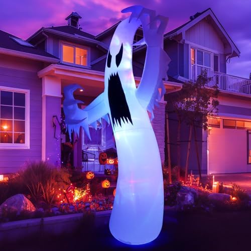 Sizonjoy 12 Ft Giant Halloween Inflatable Ghost, Blow Up Halloween Decoration...