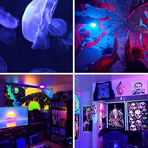 iCreating 20W Halloween Black Light Spotlight - Outdoor Black Light Spot Ligh...