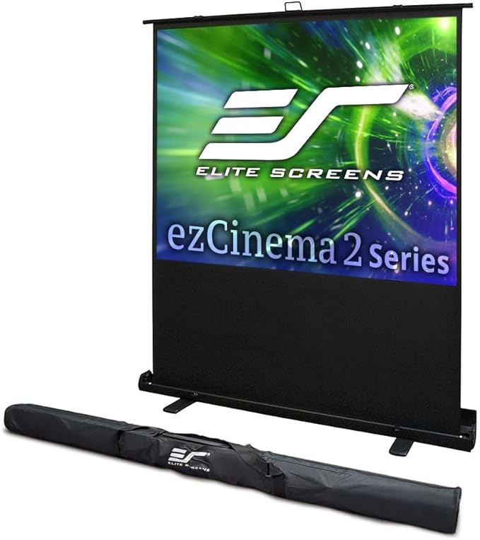 Elite Screens ezCinema 2, Portable Manual Floor Pull Up Scissor Backed - Image 9