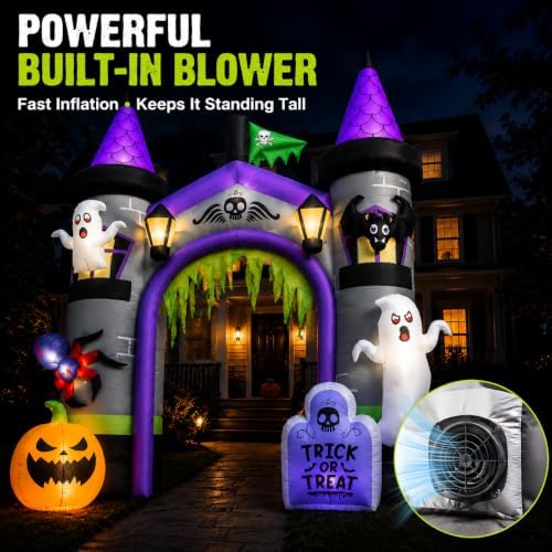 12.5 FT Inflatable Halloween Decorations, Huge Blow Up Halloween Archway