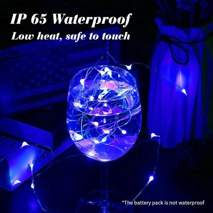 ZGWJ 50 Pack Fairy Lights Battery Operated, 7ft 20 Mini LED Fairy String Ligh...