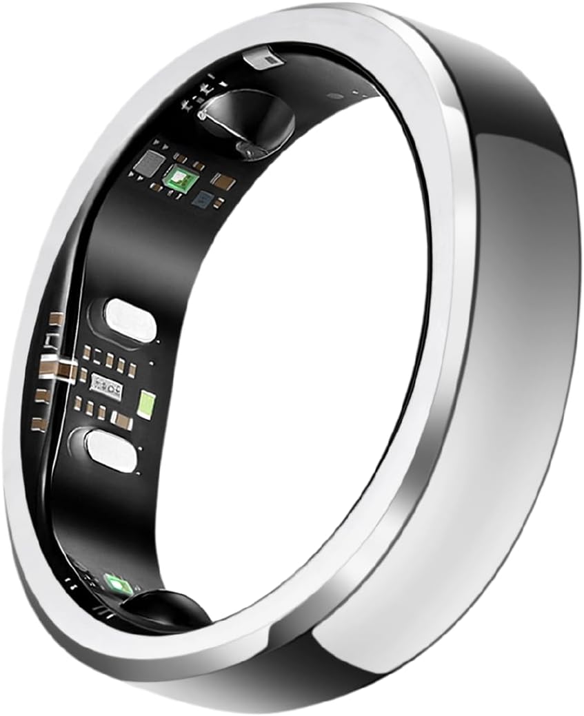 RingConn Gen 3 Smart Ring - Vascular Trends(Size 9, Future Silver)