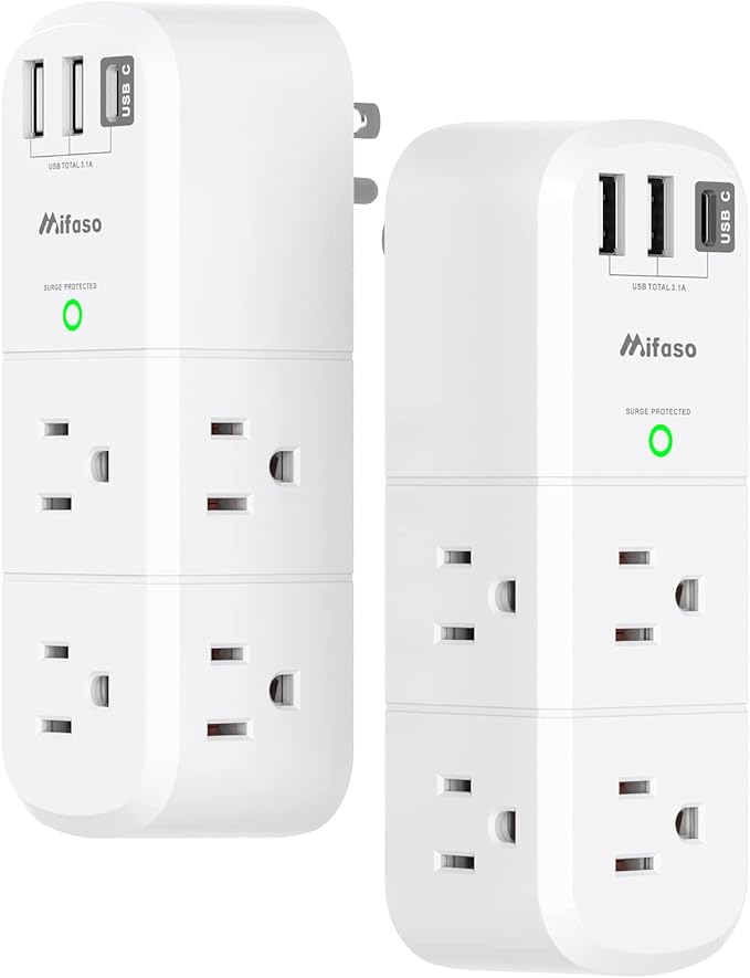 Surge Protector USB Outlet Extender, 6 AC Multi Plug Outlet and 3 USB Ports - Image 8