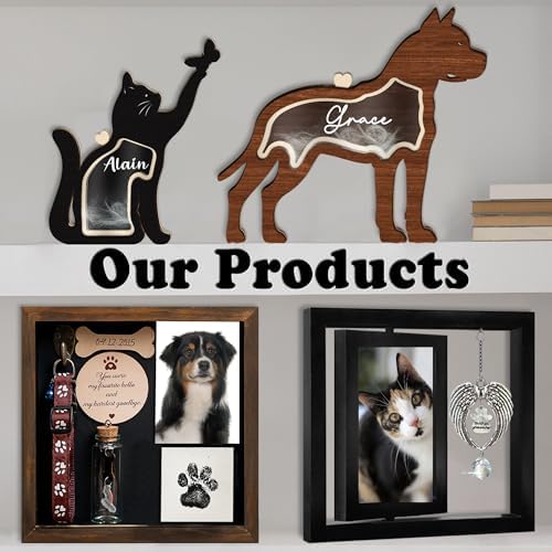 9" Pitbull Dog Hair Keepsake Box, Wooden Pet Urns for Dogs, DIY Pet Loss Sympathy Gifts, Unique Gift Dog Shape Standable Table Decor, Idea Gift for Pet Lover Storing Fur Teeth Ashes PS16-32L