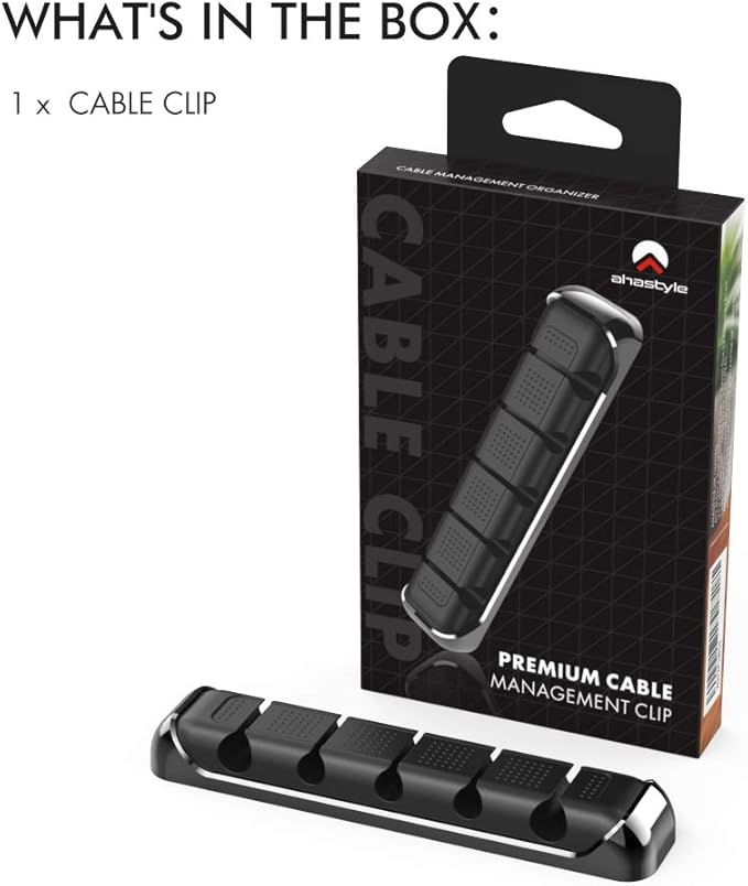 AHASTYLE Cable Organizer Holder 5 Slots Desktop Cord Wire Clips Keeper - Image 7