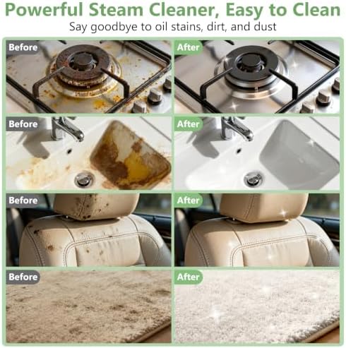 Steam Cleaner, Portable Steamer for Cleaning with 16pcs Accessories, 6-Level ...