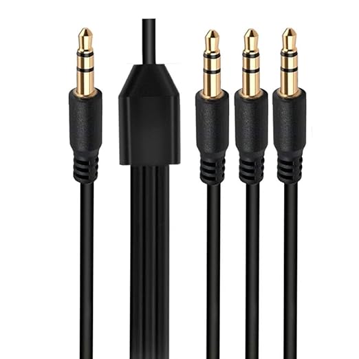 Kework 1.6ft 3.5mm Splitter Audio Cable, 1 Male to 3 Ways Male 1/8 Inch 3.5mm - Image 2