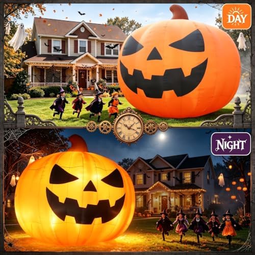 20FT Giant Inflatable Pumpkin Lighted Outdoor Halloween Decor