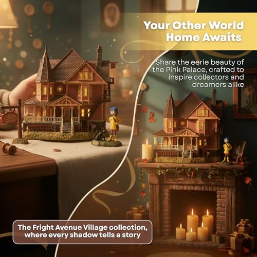 Department 56 Coraline Pink Palace Apartments Village Set โ Lighted Building ...