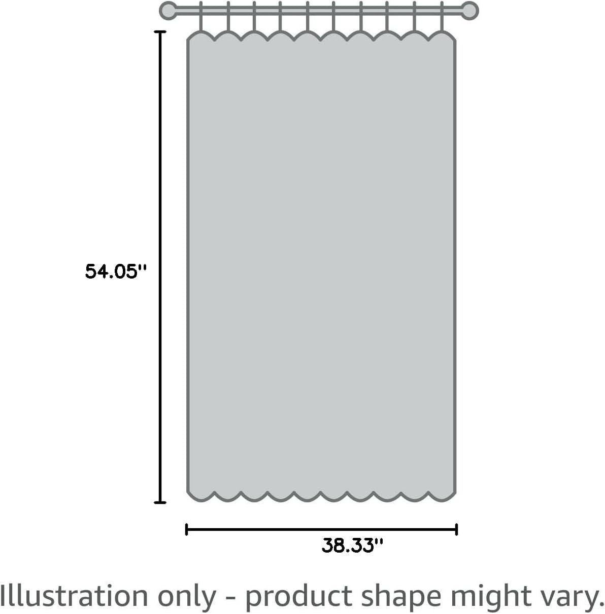 DriftAway Chris Double Layer Blackout Tie Up Curtains Thermal Insulated Fully Lined Vertical Striped Balloon Roman Shade Bathroom Window Adjustable Rod Pocket 39 Inch by 55 Inch Jean Navy