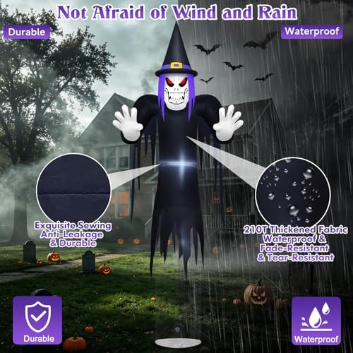 Danxilu 12FT Gaint Halloween Inflatable Floating Witch Outdoor Decoration
