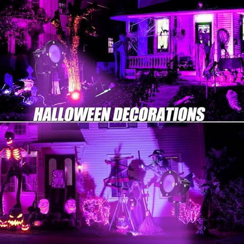 iCreating 20W Halloween Black Light Spotlight - Outdoor Black Light Spot Ligh...