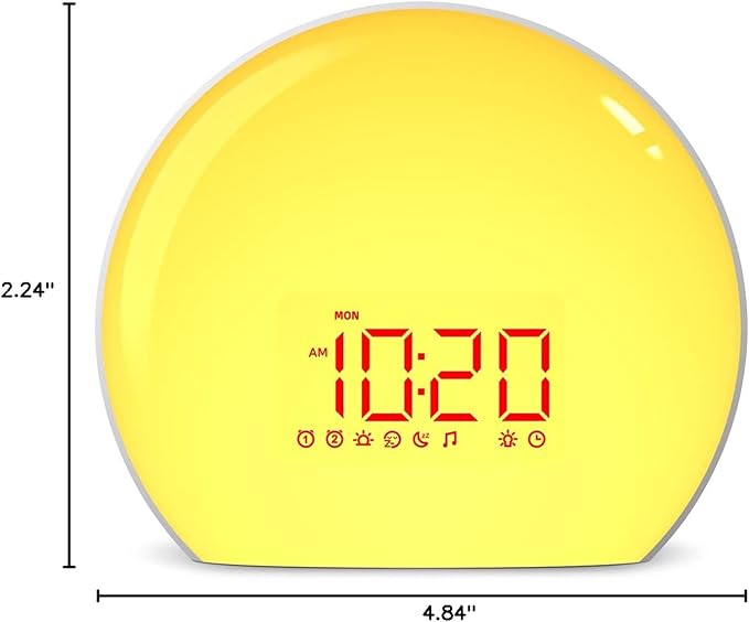 Audio and Video Receivers Sound Machine Alarm Clock Sunrise Wake Up Light - Image 8