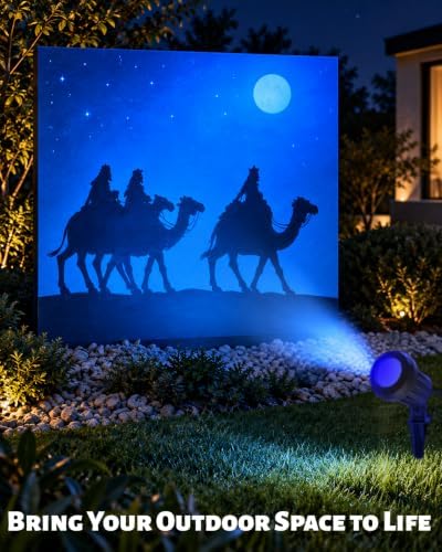 Halloween & Christmas Outdoor Spotlight, 6500K Cool White LED Landscape L...