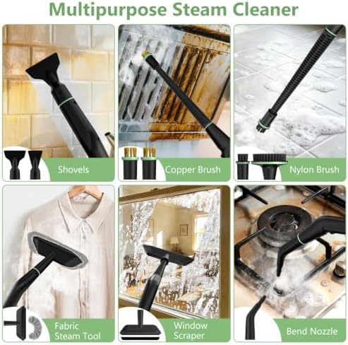 Steam Cleaner, Portable Steamer for Cleaning with 16pcs Accessories, 6-Level ...