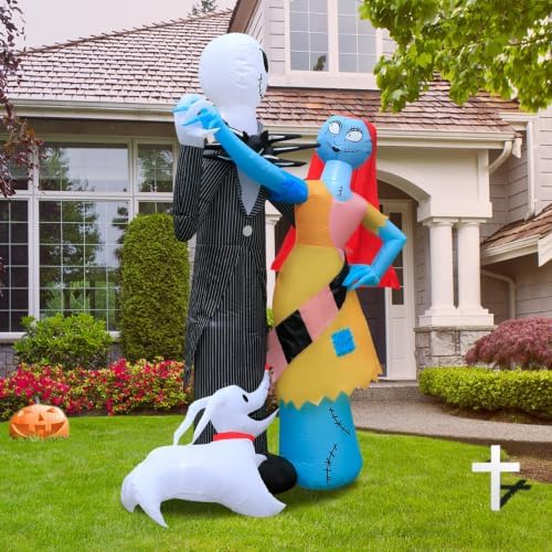 6Ft Inflatable Halloween Outdoor Yard Decoration - Halloween Skeleton Couple ...
