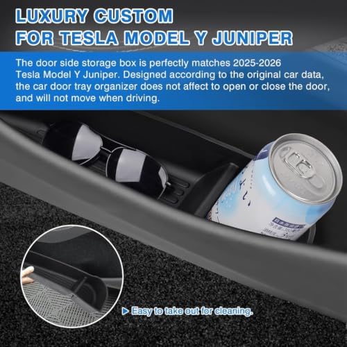 Shademax Car Door Organizer Tray for Tesla Model Y Juniper 2026 2025 / Y L