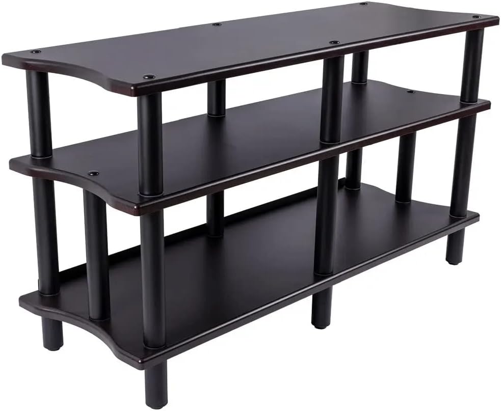 Monolith by Monoprice Heavy Duty Double-Wide 3-Tier AV Stand 47.2 inch Wide E...