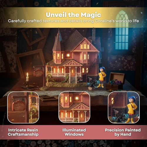 Department 56 Coraline Pink Palace Apartments Village Set โ Lighted Building ...