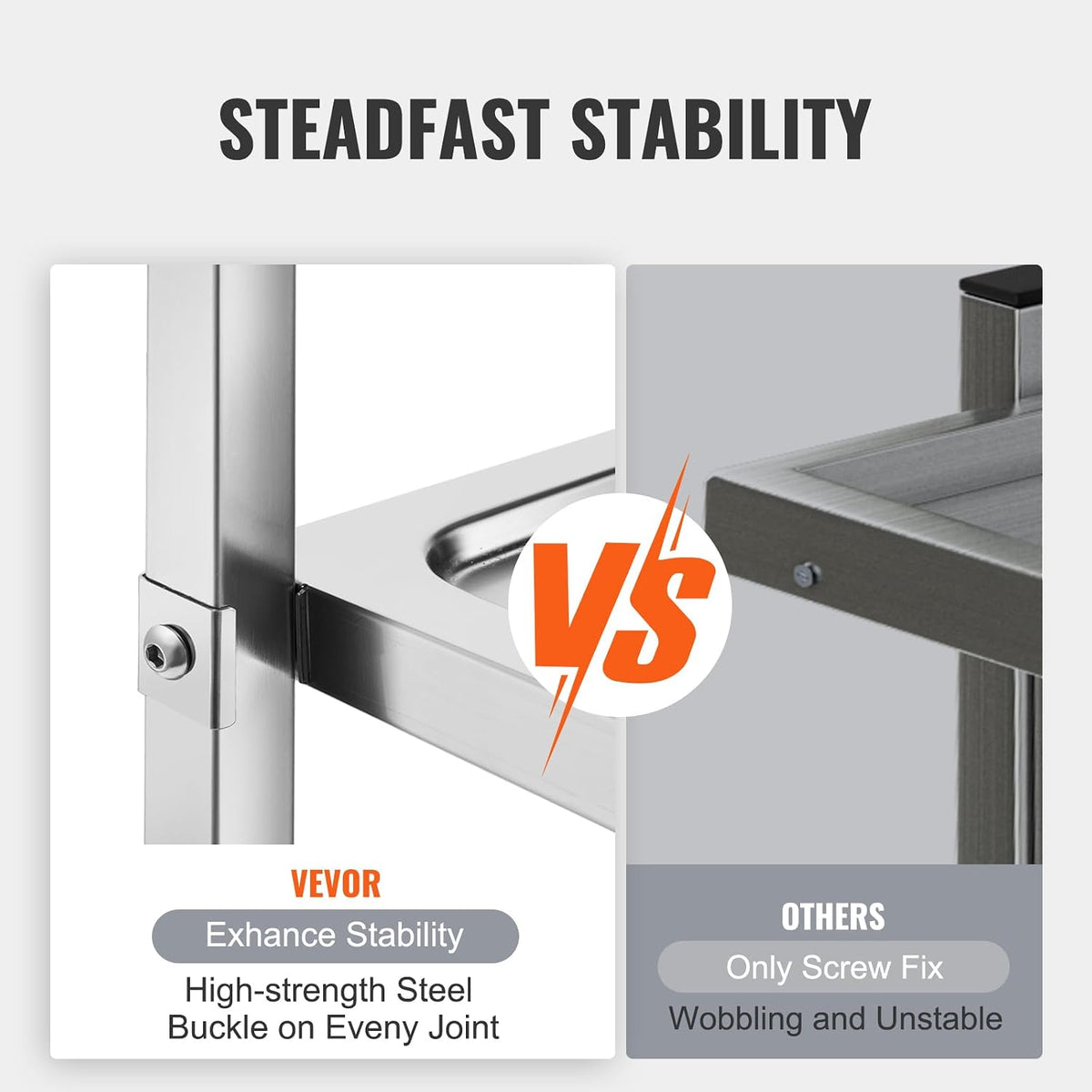 VEVOR Stainless Steel Cart, 3 Layers Lab Utility Cart 220 lbs Weight Capacity...