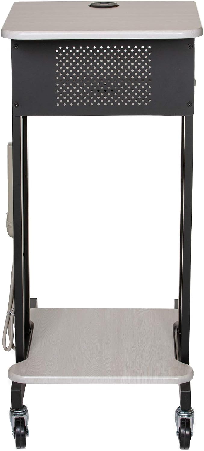 OEF Furnishings Presentation Cart and Stand, OEFPRC200, Steel Frame, Ivory Wo...