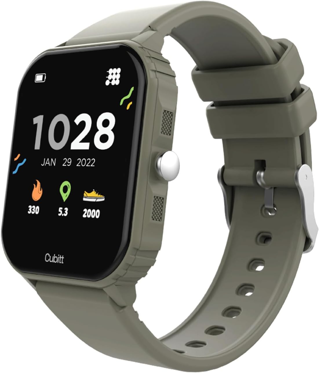 Cubitt Teens Smartwatch, 1.85” Touchscreen Fitness Tracker – Forest Green