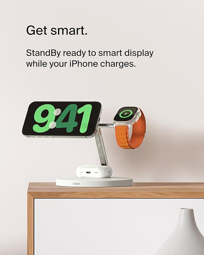 Belkin MagSafe Charger, 3-in-1 Wireless Charging Stand, 2ND GEN, 33% Faster - Image 9