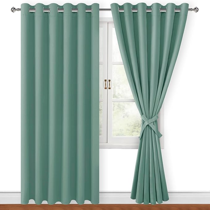 Hiasan Room Darkening Curtains for Bedroom, 70 x 84 Inches - Image 7