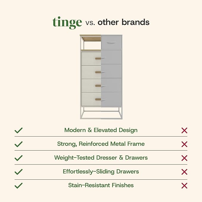 tinge Zana Premium Fabric Dresser - Image 9