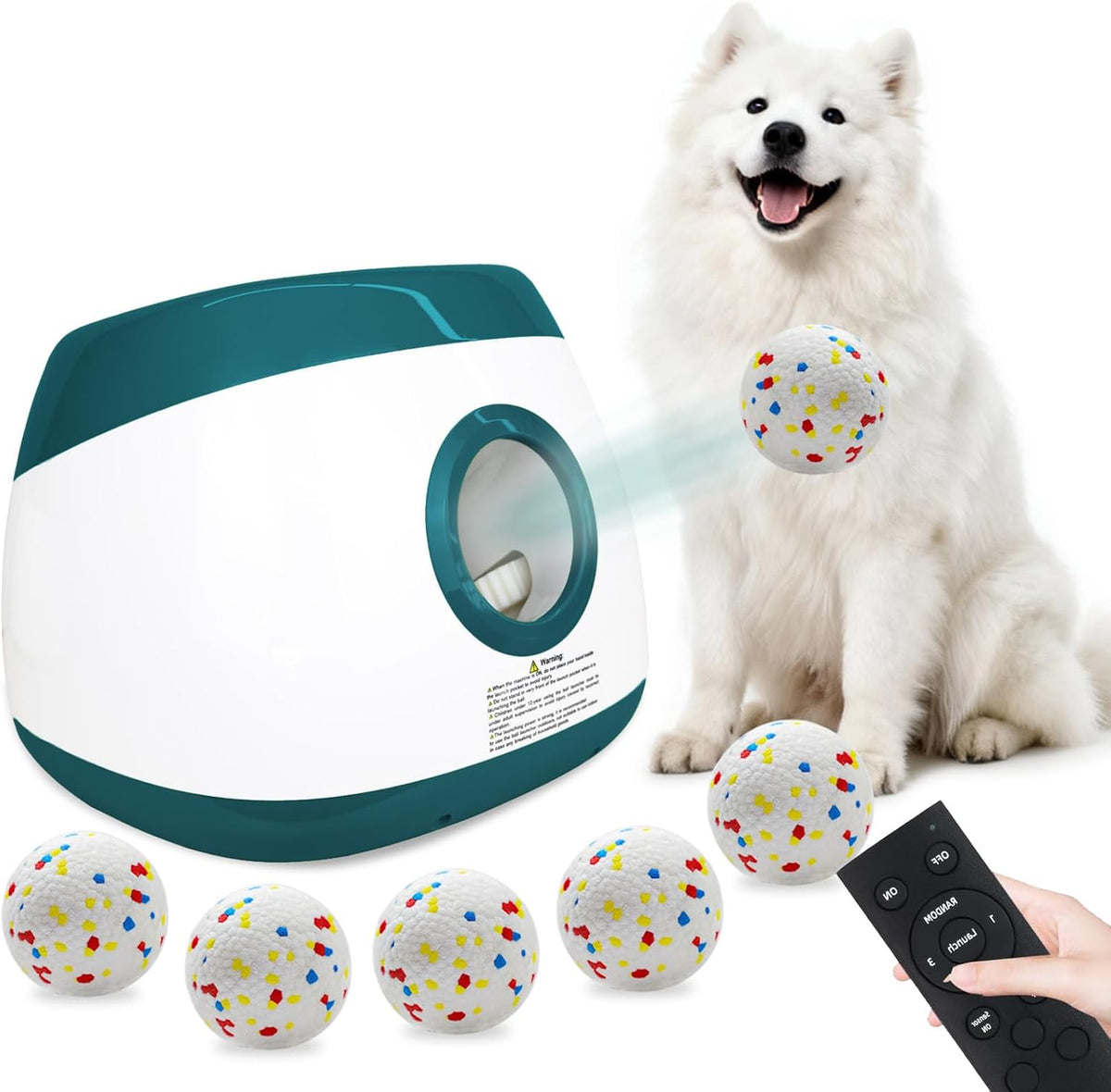 mekaple automatic dog ball launcher, upgraded interactive dog, main product view