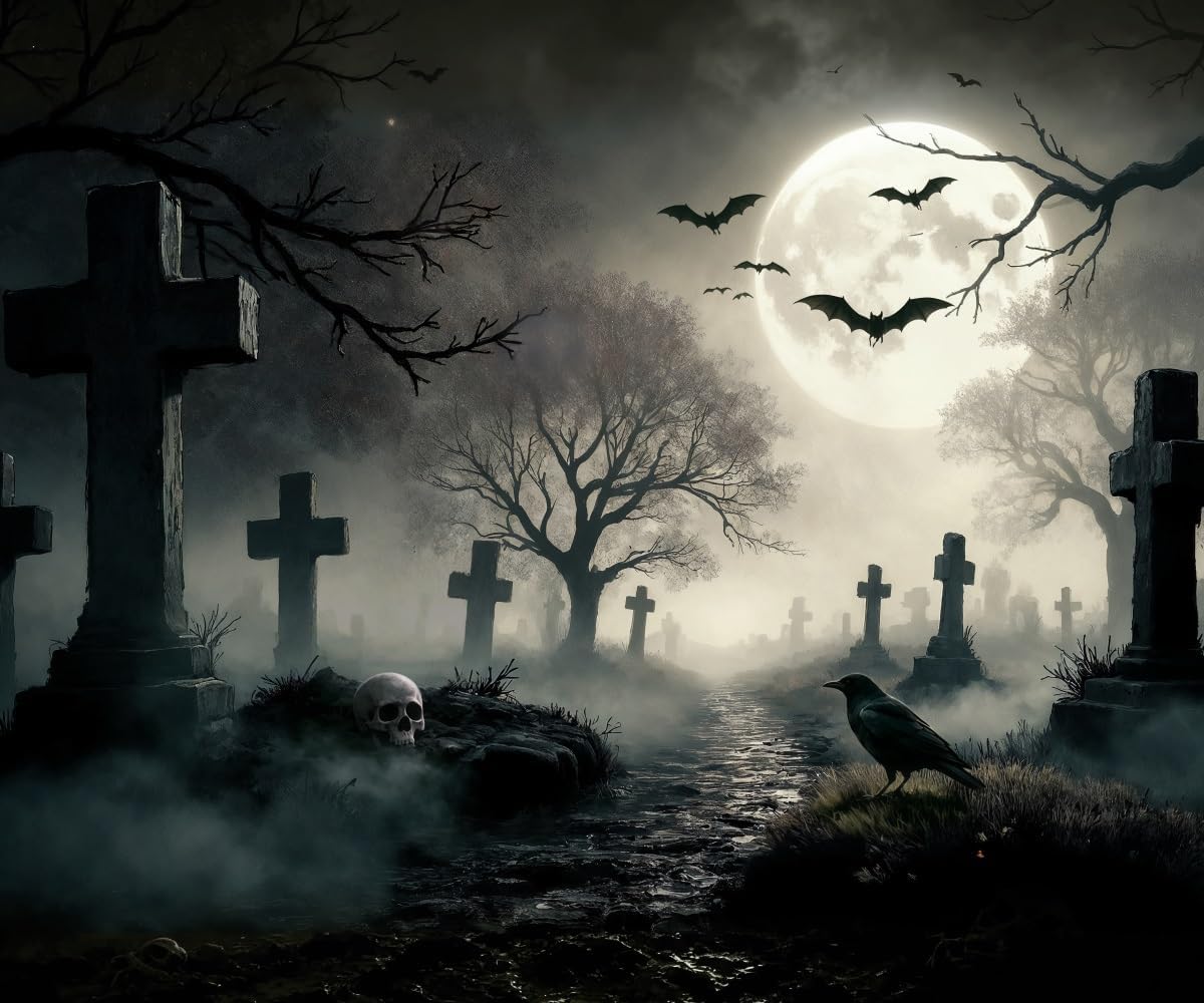 Halloween Backdrop for Photography 10x8ft Gothic Theme Party Decorations