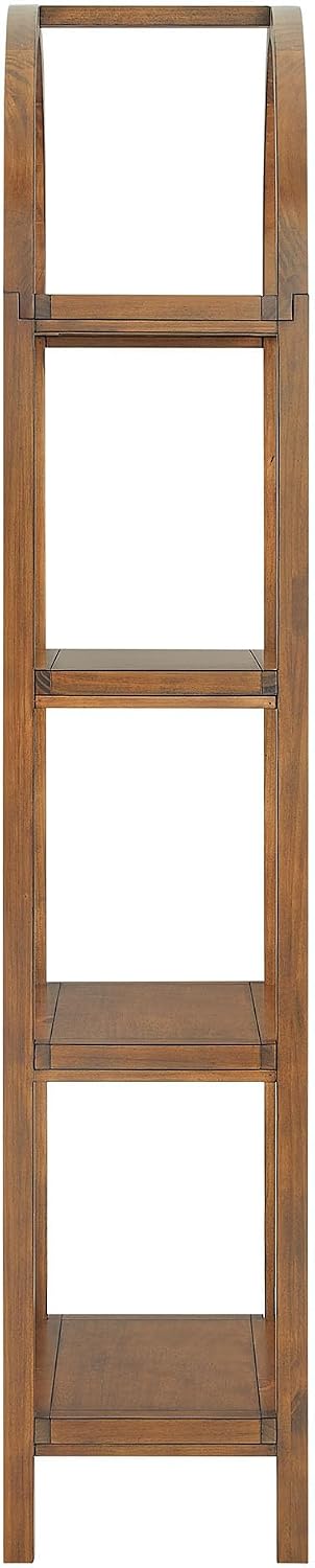 Modway Vexley 72 Inch Large Arched Bookshelf in Walnut โ Modern Pine and Acac...