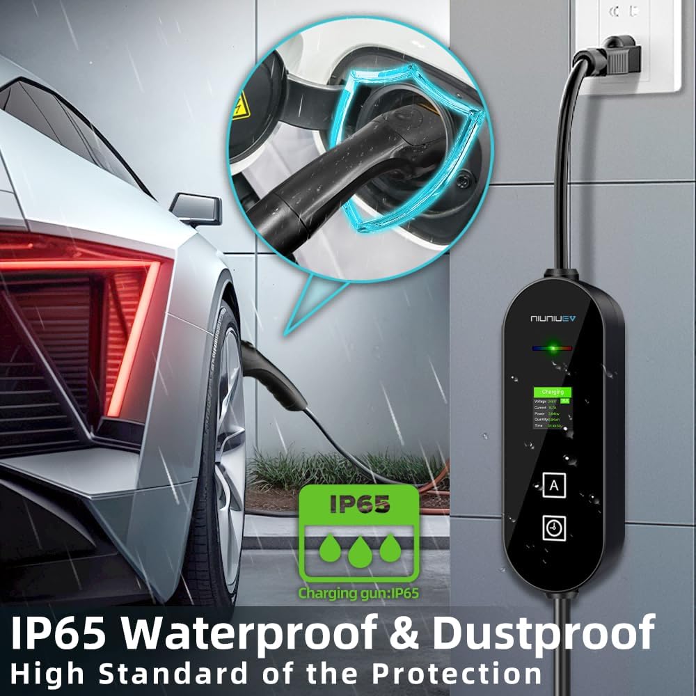 Level 1+2 EV Charger,8~16Amp Electric Vehicle Charging Station